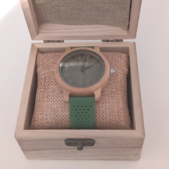 BOBO BIRD Unisex Bamboo Wood Watch – Eco-Friendly Green Wristwatch | New - Picture 8 of 14
